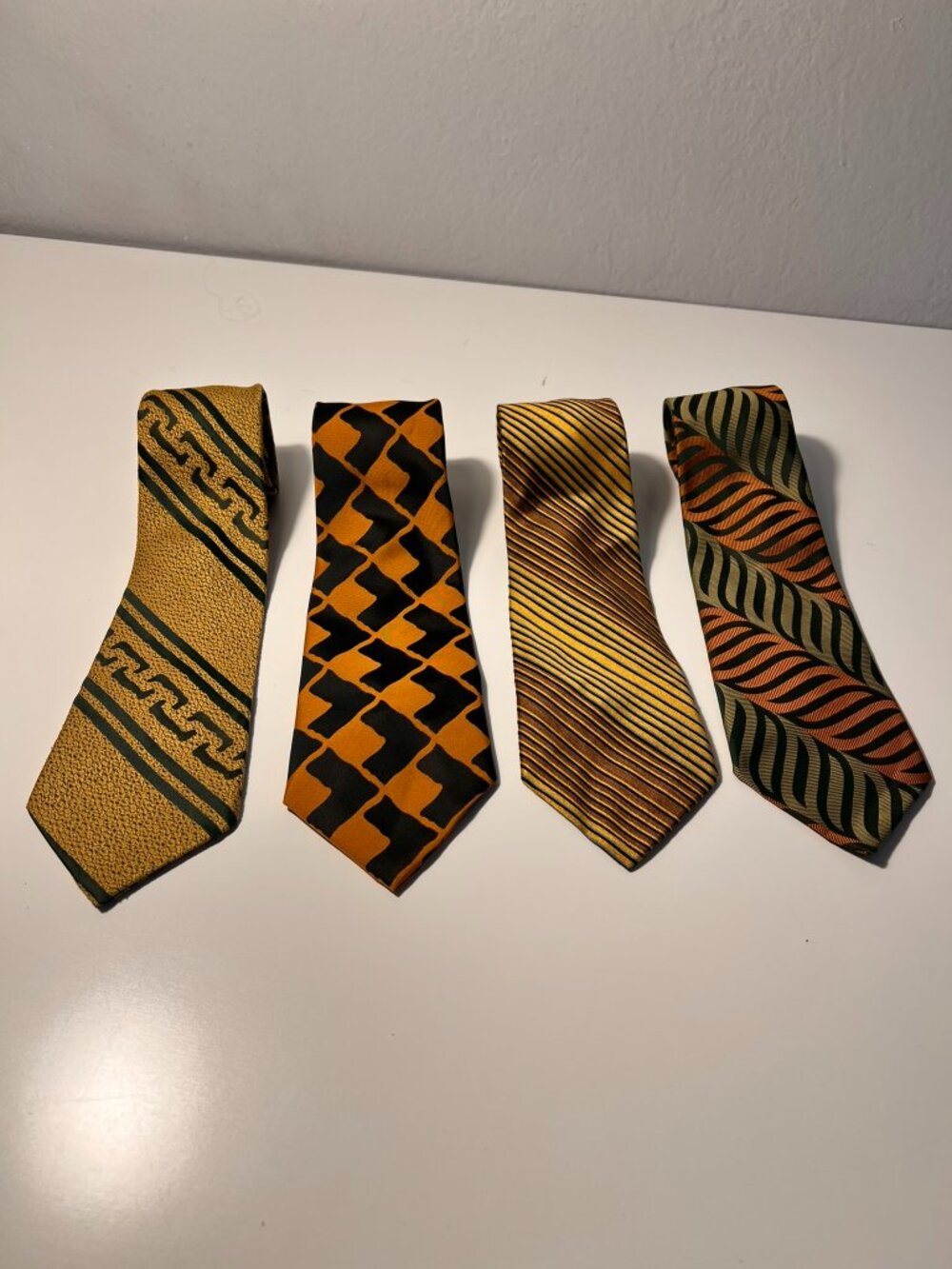 4 Vintage Haband's Ties - Excellent Condition - 1960's/1970's